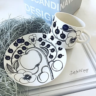 キッチン/アラビアカップソーサー/モノトーン/娘からの誕生日プレゼント/アラビア食器...などのインテリア実例 - 2017-11-11 08:45:21