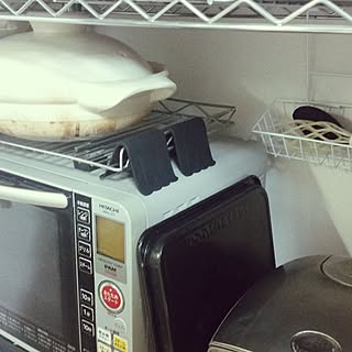 キッチン/電子レンジ/炊飯器/スチールラック/スチールシェルフ...などのインテリア実例 - 2015-08-30 07:55:56