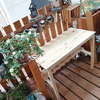 ガーデンテーブルdiyのインテリア 手作りの実例 Roomclip ルームクリップ