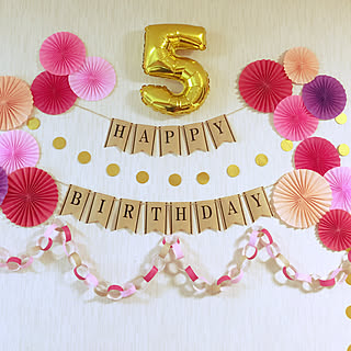 画用紙 誕生日飾り付けのインテリア実例 Roomclip ルームクリップ