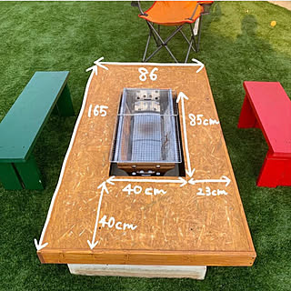Diy バーベキューテーブルのインテリア 手作りの実例 Roomclip ルームクリップ
