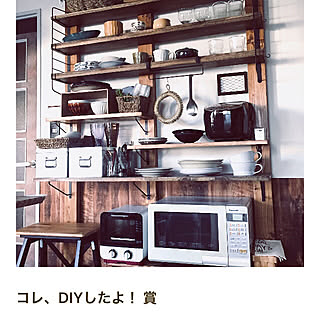 食器ディスプレイ棚/食器棚DIY/ディアウォール棚/DIY/ありがとうございます♡...などのインテリア実例 - 2018-10-27 07:46:18