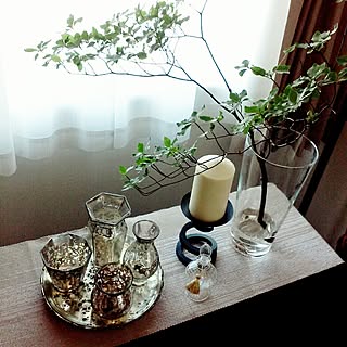 机/テーブルランナー/テーブルコーディネート/ドウダンツツジ/フレンチシャビー...などのインテリア実例 - 2015-07-20 11:02:58