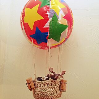 壁/天井/シュライヒ/気球から部屋を眺める♪/ヘラジカ/シマウマ...などのインテリア実例 - 2014-07-18 17:56:16
