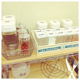 キッチン/ラベル自作/スパイス入れ/木箱/ワゴン...などのインテリア実例 - 2016-02-25 20:52:23