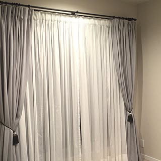 ベッド周り/コロニアルチェック/グレー/カーテンのインテリア実例 - 2016-06-26 01:59:57