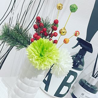 玄関/入り口/玄関ディスプレイ/DESIGN LETTERS/ダイソー/お正月...などのインテリア実例 - 2017-01-13 12:10:05