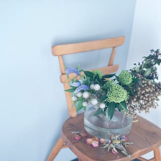 玄関/入り口/lasoufflerie/シルバーブローニア/リューカデンドロン/レースフラワー...などのインテリア実例 - 2015-11-22 00:51:13