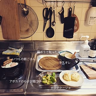 キッチン/ニトスキ/ニトリ/アルミトレイ/朝ご飯...などのインテリア実例 - 2017-02-03 20:13:17