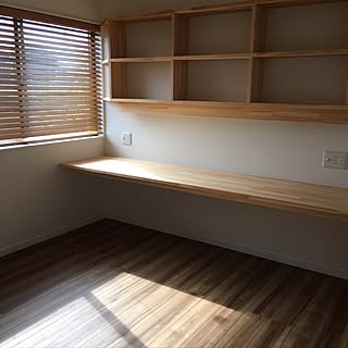 机/連投失礼します┏○)) /木製ブラインド/6帖/造作本棚...などのインテリア実例 - 2017-02-07 01:34:50