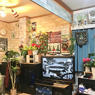 リビング/クリスマス雑貨/音楽のある暮らし/映画のある暮らし/No Green No Life...などのインテリア実例 - 2018-12-13 23:22:17