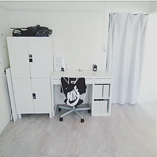 部屋全体/IKEA/団地/モノトーン/勉強部屋...などのインテリア実例 - 2018-12-25 22:41:34