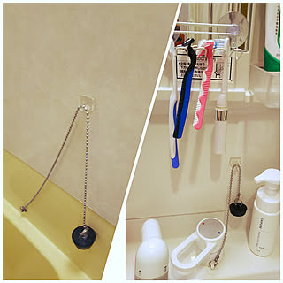 バス/トイレ/ナチュラル/二人暮らし/古い賃貸/セリアのインテリア実例 - 2018-08-01 11:32:27