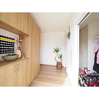 玄関 入り口 マリメッコファブリックパネルのインテリア実例 Roomclip ルームクリップ