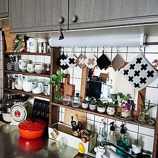 キッチン/コースター/多肉植物/かぎ針編み/調味料棚...などのインテリア実例 - 2019-02-16 10:24:23