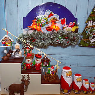 ベッド周り/クリスマス/サンタクロースオーナメント/MEISTER軽井沢/サンタマトリョーシカ...などのインテリア実例 - 2017-11-16 07:14:46