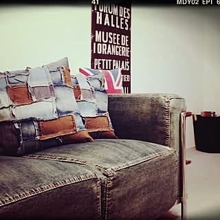 部屋全体/ユニオンジャック/バスロールサイン/デニムソファ/男前のインテリア実例 - 2015-05-03 21:20:05