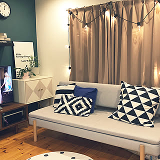 リビング/壁紙屋本舗/無垢の床/Francfranc/IKEA...などのインテリア実例 - 2018-06-06 00:09:30