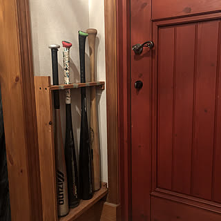 Diy 野球道具収納のインテリア 手作りの実例 Roomclip ルームクリップ