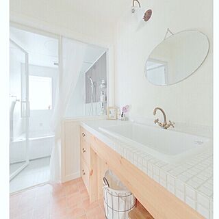 洗面所 カーテンのインテリア実例 Roomclip ルームクリップ