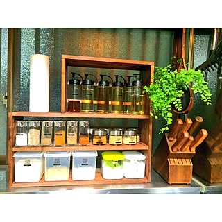 キッチン/スパイスラック/アジアンタム/DIY/ハンドメイド...などのインテリア実例 - 2015-11-19 03:35:42