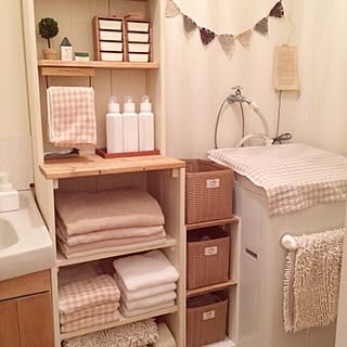バス/トイレ/コードが気になる… /greencafeちゃん/mokamokaちゃんのカゴ♡/賃貸でも諦めない!...などのインテリア実例 - 2015-06-26 14:12:24