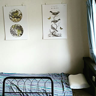 女性の、3LDK、家族住まいの「ベッド周り」についてのインテリア実例