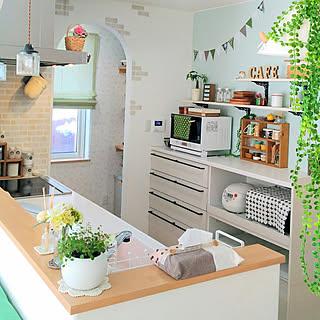 キッチン グリーンが好きのインテリア実例 Roomclip ルームクリップ