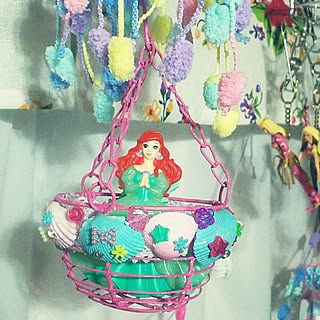 壁/天井/築60年/いいねコメありがとう(〃∇〃)/セリアのハンギングバスケット/ディズニープリンセス...などのインテリア実例 - 2017-03-20 22:03:03
