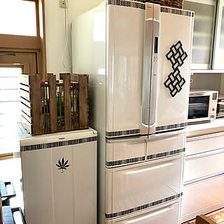 マスキングテープ 冷蔵庫リメイクのおしゃれなアレンジ 飾り方のインテリア実例 Roomclip ルームクリップ