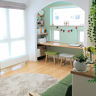 アクセントクロス パステルカラーのインテリア実例 Roomclip ルームクリップ
