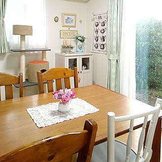 キッチン/ダイニングテーブル/ダイニング/薔薇/庭の花を飾る...などのインテリア実例 - 2020-01-15 16:37:07