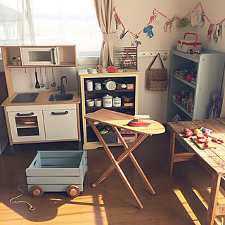 キッチン/おままごと部屋/木のおもちゃ/いいね、フォロー本当に感謝デス☺︎/フォロワー様1850名様超!!感謝です♡...などのインテリア実例 - 2018-02-11 13:41:00