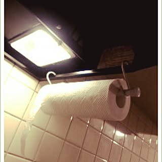 キッチン/100均/突っ張り棒/S字フック/キッチンペーパーホルダーのインテリア実例 - 2014-03-02 19:48:01