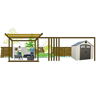 リゾート風 テラスガーデンのインテリア実例 Roomclip ルームクリップ