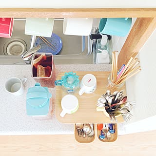 棚/オープン収納/ベルメゾン/カトラリー収納/カトラリー...などのインテリア実例 - 2016-02-24 20:38:43