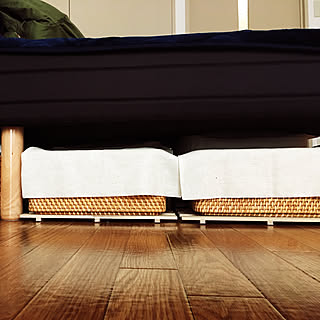 ベッド周り/すのこ/カゴ収納/無印良品/10000人の暮らし...などのインテリア実例 - 2018-01-28 12:57:01