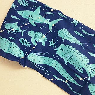 ベッド周り/頑張った‼/コントラスト/布/海の生き物...などのインテリア実例 - 2017-05-13 22:26:26