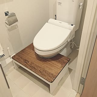 バス/トイレ/カインズ/踏み台DIY/トイレDIY/こどもと暮らす。/DIY...などのインテリア実例 - 2016-12-17 01:52:23