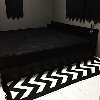 寝室 黒のインテリア実例 Roomclip ルームクリップ