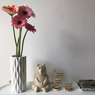 ガーベラ ダイソー花瓶 300円のおしゃれなアレンジ 飾り方のインテリア実例 Roomclip ルームクリップ