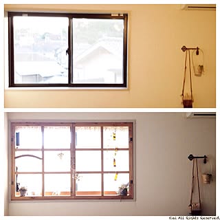 賃貸 手作り窓枠のインテリア レイアウト実例 Roomclip ルームクリップ