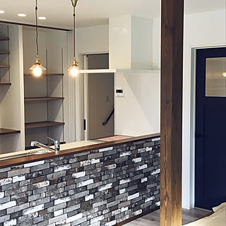 キッチン/新築/カフェ風/照明/男前のインテリア実例 - 2018-12-15 14:48:00