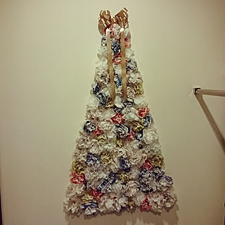 壁/天井/クリスマスツリー/簡単DIY/手作り/ペーパーフラワー...などのインテリア実例 - 2017-11-10 10:56:17