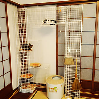 ワイヤーネット キャットタワーdiyのインテリア 手作りの実例 Roomclip ルームクリップ