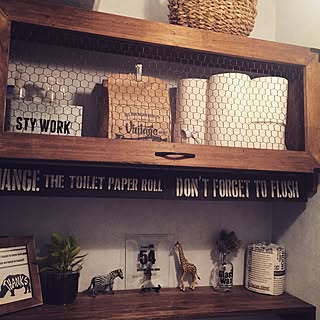 バス/トイレ/DIY/木工/セリア/インスタ→SMILY_YPPAH...などのインテリア実例 - 2016-04-05 14:57:47