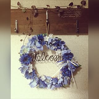 壁/天井/インスタ→s.tomo.325/今日は朝から雨☔︎/プレ企画準備中/セリアのフックでDIY...などのインテリア実例 - 2015-07-03 06:51:07