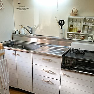 キッチン ベニヤ板で板壁風のインテリア実例 Roomclip ルームクリップ