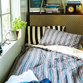 ベッド周り/BasShu/ベッドリネン/寝室/The Stripesシリーズのインテリア実例 - 2017-07-06 15:58:46