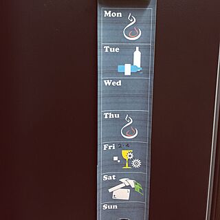 キッチン/冷蔵庫に貼ってます/分別カレンダー/自作デザインのインテリア実例 - 2016-05-24 00:20:05